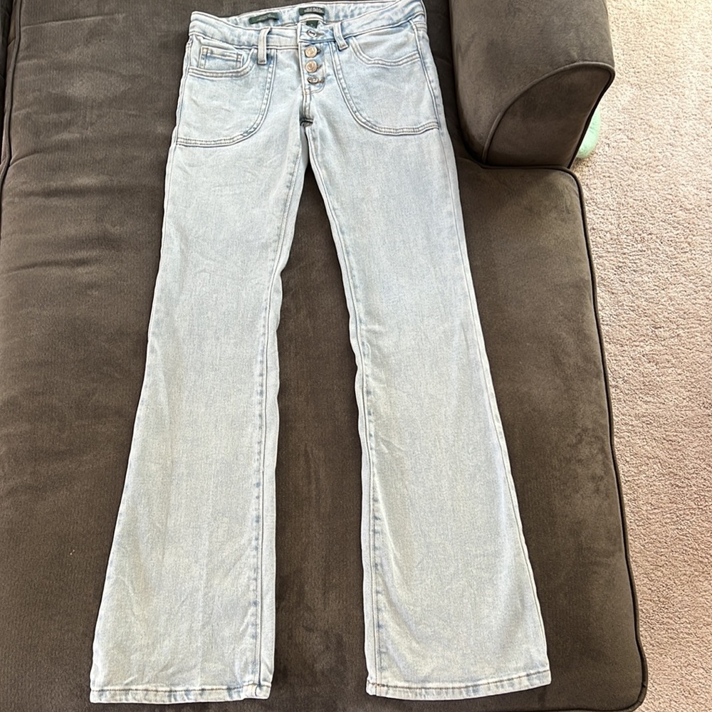 Button Front Jeans - Picture 2 of 3